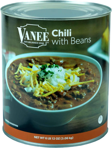 Chili with Beans - no. 10 can by VANEE – no. 10 can, Pack of 6, Model 390GF-VAN