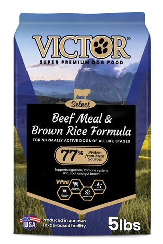 Select Gluten-Free Beef Meal & Brown Rice Dry Dog Food by VICTOR – 5 Pound (Pack of 1), Brown, Model 2336