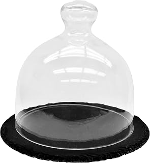 PADERNO World Cuisine Serving Slate With Glass Cloche 9 7/8" Black