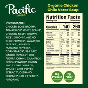 Organic Chicken Chile Verde Soup with Rice & Beans by Pacific Foods – 16.3 Ounce (Pack of 12), Pack of 12