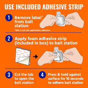 Indoor Liquid Ant Baits with Adhesive Strips for Discreet Baiting - TERRO Ant Trap and Bait Station - 4 Count - T334B (Pack of 5) – 4 Bait Stations, Plastic, Orange
