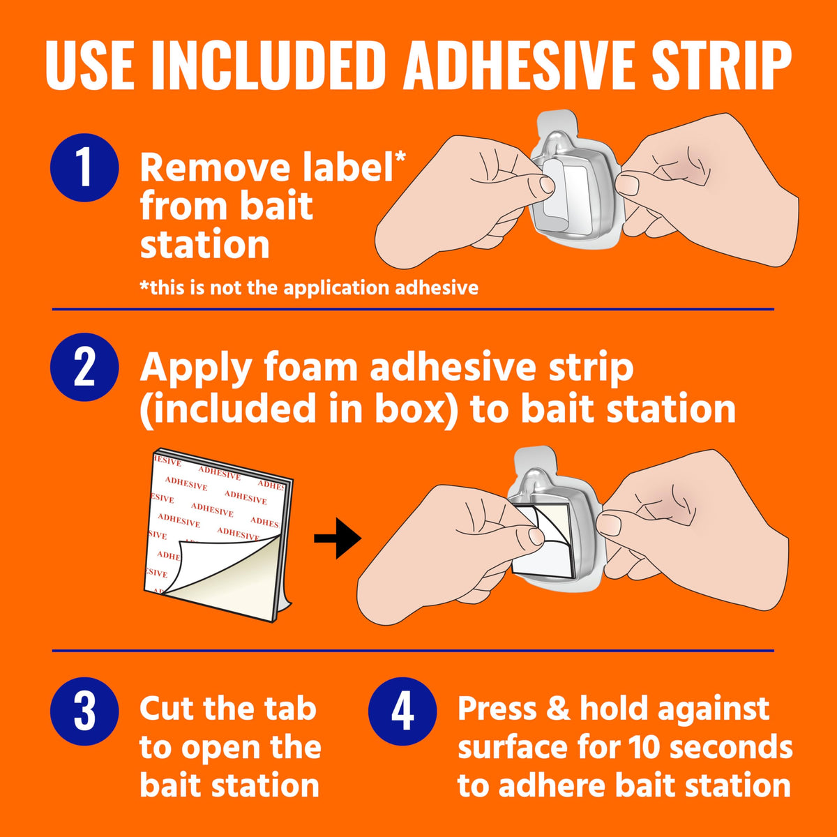 Indoor Liquid Ant Baits with Adhesive Strips for Discreet Baiting - TERRO Ant Trap and Bait Station - 4 Count - T334B (Pack of 5) – 4 Bait Stations, Plastic, Orange