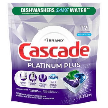 CASC AP Plat Plus Fresh 6/17ct by Cascade – 17 Count (Pack of 1), Model 80374830