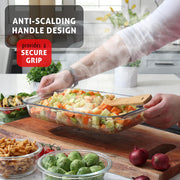 Eatex Glass Casserole Set, 4 Sizes with Lids, Black