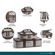 Rachael Ray Casserole Tote, Insulated Carrier for 9 x 13 Dishes, Sea Salt Grey