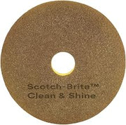 Scotch-Brite™ Clean & Shine Floor Pads, 16", Yellow/Gold, Case of 5