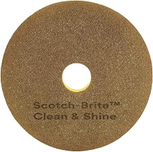 Scotch-Brite™ Clean & Shine Floor Pads, 16", Yellow/Gold, Case of 5