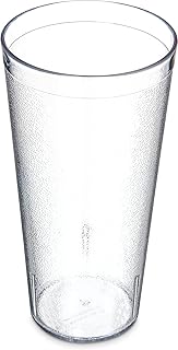Carlisle FoodService Products 52248107 Stackable ShatterResistant Plastic Tumbler, 24 oz., Clear (Pack of 6)