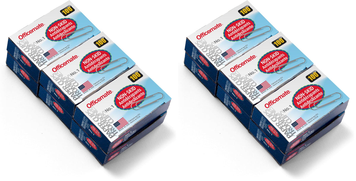 Premium #1 Paper Clips by Officemate – 600 Pack (2-Count), Silver, Pack of 2, Model 99932
