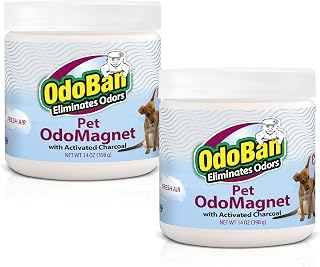 OdoBan OdoMagnet Pet Odor Eliminator with Activated Charcoal, 14 Ounce 2-Pack, Fresh Air Scent