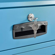 Mobile Security LCD Computer Cabinet Enclosure by Global Industrial – Alloy Steel, Blue, Model 239115BLA