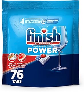 Finish Power Dishwasher Pods, No Pre-Rinse Dishwasher Detergent Soap For Deep Clean & Shine with Degreasing Power, Fresh Scent, 76 Count