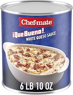 Chef-mate Que Bueno White Queso Sauce, 6 lb 10 oz Bulk #10 Can | Canned food convenience; heat and serve preparation; dependable performance; ideal for concessions and foodservice operations