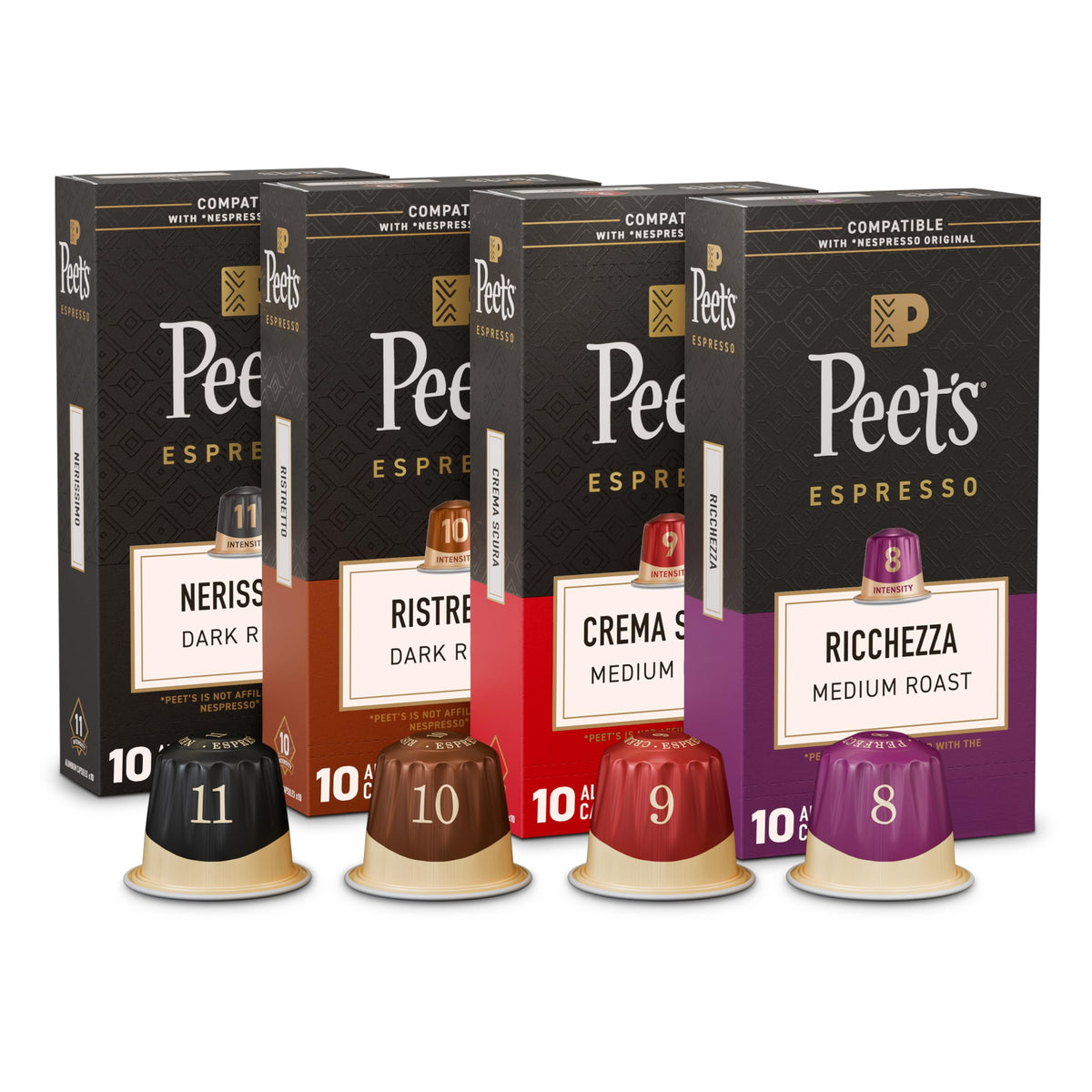 Peet's Coffee Classic Variety Pack / 10 Count (Pack of 4) / Variety Pack Coffee Gifts