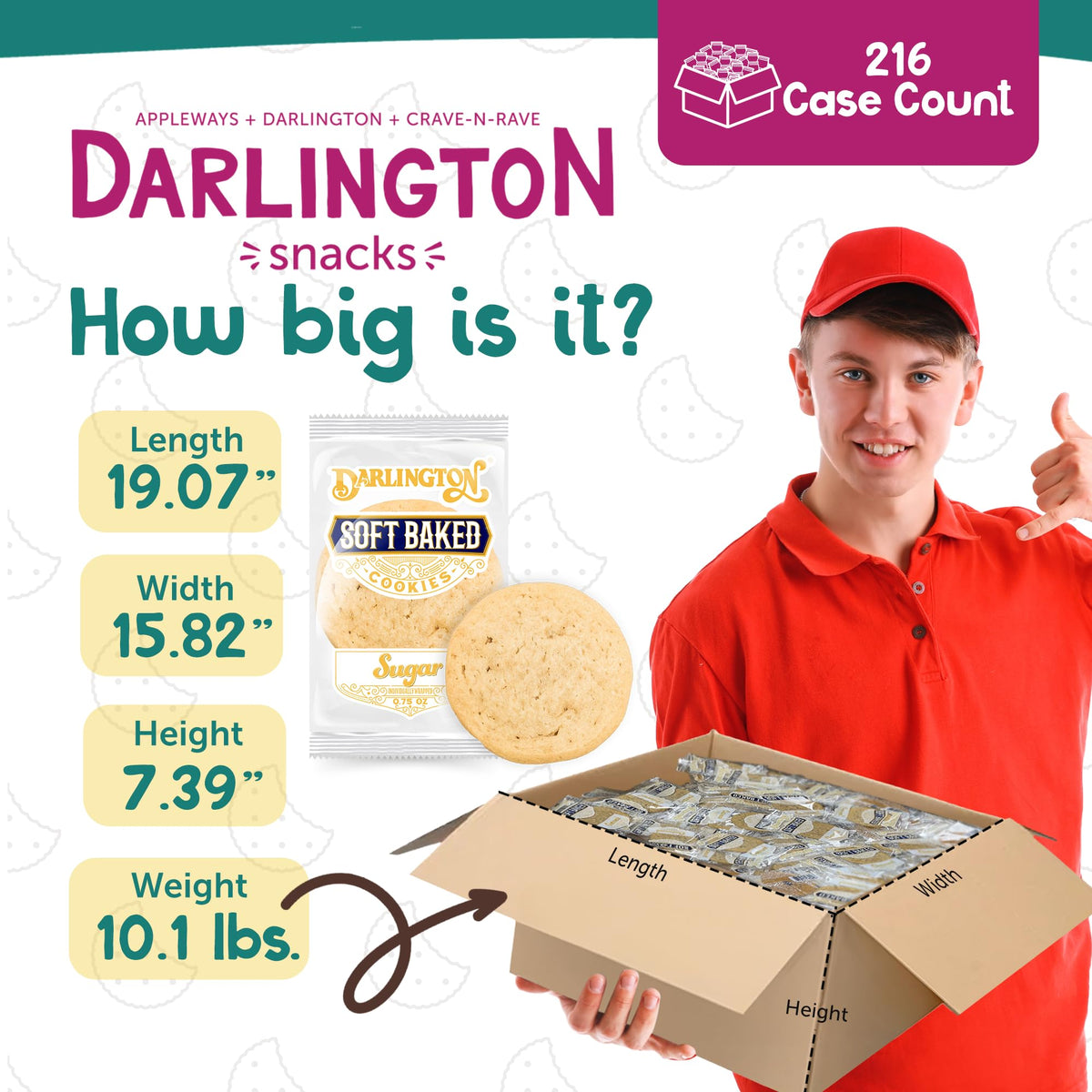 Darlington Snacks Sugar (Original) / 216 Count (Pack of 1) / casual Sugar
