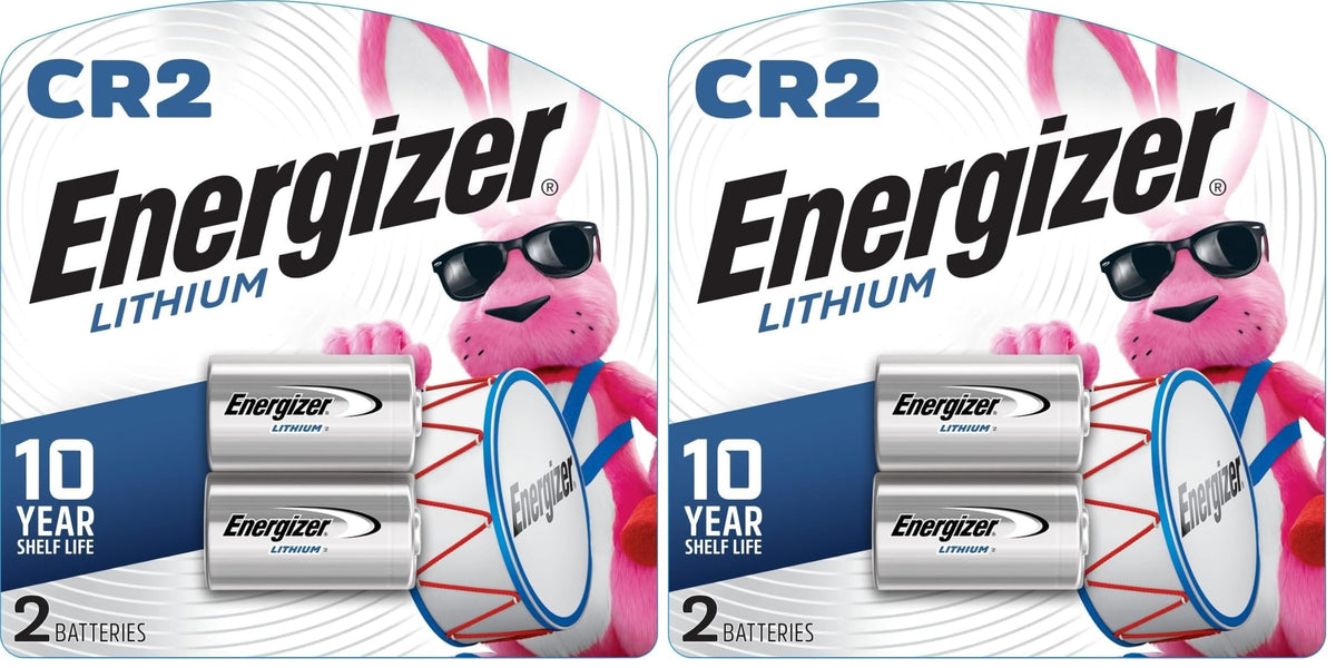 Lithium CR2 Batteries by Energizer – 2 Count (Pack of 2), Pvc,Silicone, Black, Pack of 2, Model EL1CR2BP2