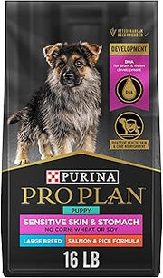 Purina Pro Plan Sensitive Skin & Stomach Puppy Dog Food, Large, 16 lb Bag