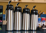 Service Ideas 101.4 Ounces / PUMP LID / Brushed Commercial Beverage Dispensers