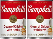 Campbell's Condensed Cream of Chicken Soup With Herbs, 10.5 oz Can (Pack of 2)