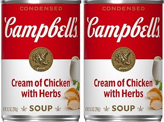 Campbell's Condensed Cream of Chicken Soup With Herbs, 10.5 oz Can (Pack of 2)