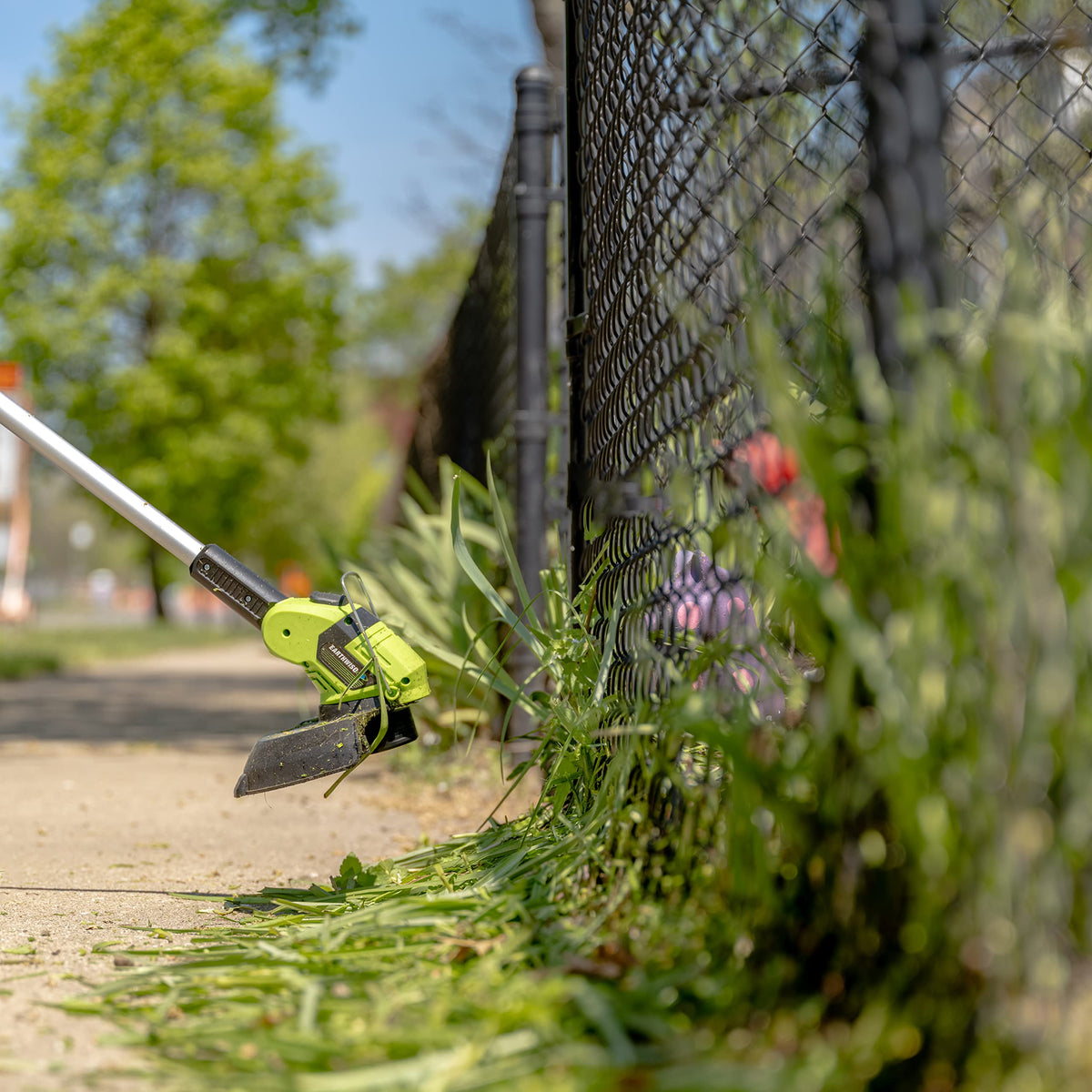 20V 10" String Trimmer by Earthwise – One Size, Plastic, 2.0Ah Battery & Fast Charger Included, Model LST02010