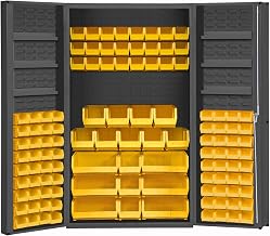 Durham DC48-114-6DS-95 Deep Door Bin and Shelf Cabinet, 72" Overall Height, 48" Overall Width, Total Number of Bins 114