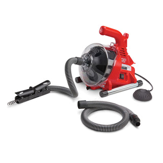 PowerClear 120-Volt Drain Cleaning Machine Kit for Tubs by RIDGID – 3/4" to 1-1/2", Plastic, Red, Model 55808