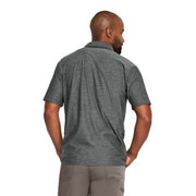 Men's Cooling Stretch Jersey Polo by Red Kap – Large, Polyester, Grey Heather, Model TCM2GH SS L