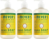 Mrs. MEYER'S CLEAN DAY Hand Soap, Honeysuckle Scent, 12.5 Fl Oz Bottle - 3 Pack | Moisturizing Liquid Hand Soap, Softens and Cleans Hands, Cruelty Free, Made with Essential Oils, Olive Oil, and Aloe Vera