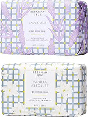 Beekman 1802 Goat Milk Bar Soap Bundle (9oz) - Vanilla Absolute and Lavender