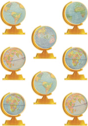 Travel The Map Globes Accents () by Teacher Created Resources – 1 Count (Pack of 1), Paper, Green/Blue/Red, Model TCR8641