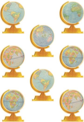 Travel The Map Globes Accents () by Teacher Created Resources – 1 Count (Pack of 1), Paper, Green/Blue/Red, Model TCR8641