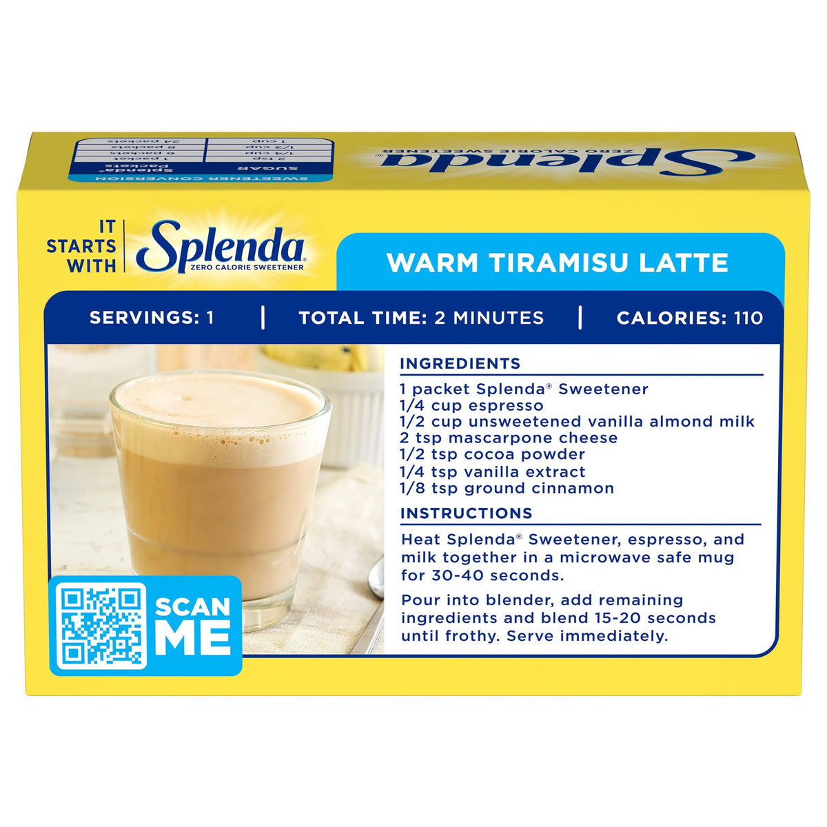 Zero Calorie Sweetener by SPLENDA – 0.04 Ounce (Pack of 100), Pack of 100, Model JJ-2030
