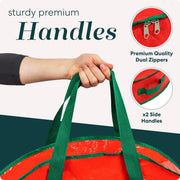 Handy Laundry Wreath Storage Bag, 36 Inch Tarp, Red, 2 Pack