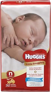 HUGGIES Little Snugglers Diapers, Newborn, Pack/32