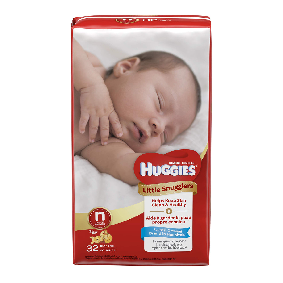 Little Snugglers Diapers by HUGGIES – newborn up to 10 Pound, Cotton, Pack of 32, Model KC-840