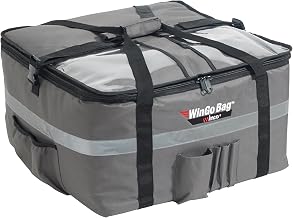 Winco 22" Gray Insulated Food Delivery Bag | Insulates food for up to 45 minutes, Catering service