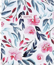 Blueline® NotePro™ Fashion Hard Cover Notebook, Index System, Gold Twin-Wire Binding, 192 Pages, 9.25" x 7.25", Tranquil Blooms (A9C.01)