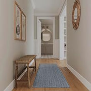 Nourison Home Tulum Denim 2' x 6' Area Rug - Easy Clean, Non Shedding, Bed Room, Living Room, Dining Room, Kitchen (6' Runner)
