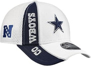 New Era Men's White/Navy Dallas Cowboys Dash 39THIRTY M-Crown Flex Hat