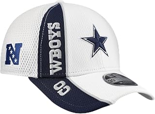 New Era Men's White/Navy Dallas Cowboys Dash 39THIRTY M-Crown Flex Hat
