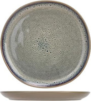 Cosy & Trendy Set of 6 Oona Sand Stoneware Dessert Plates, Green, D20.8cm x h1.9cm