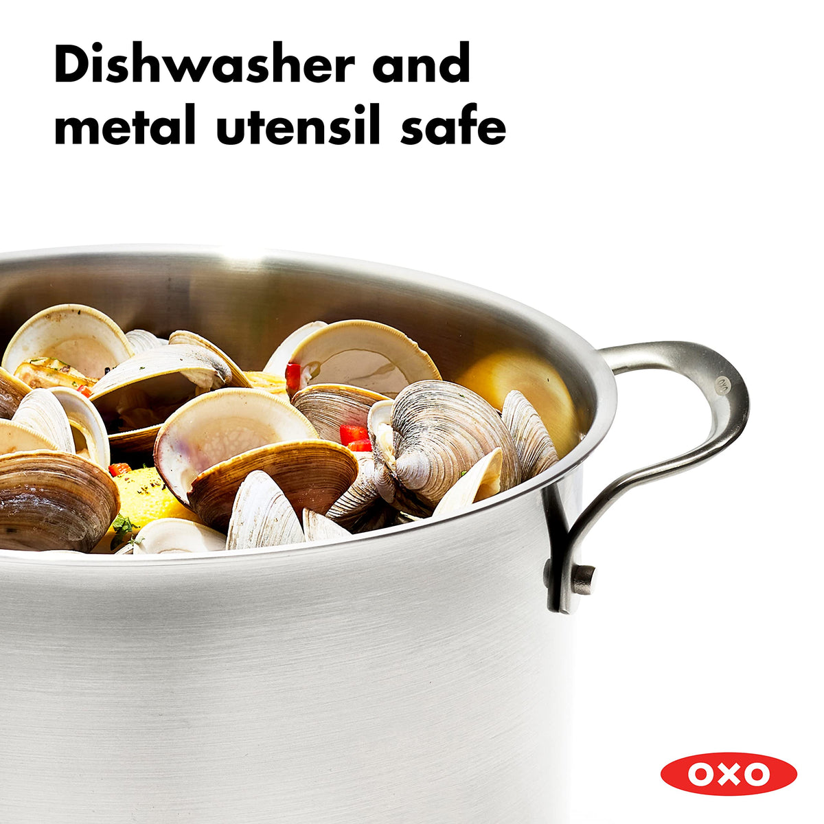 Stainless Steel 8.4QT Multipurpose Boiler Pot with Steamer Insert & Glass Lid by OXO – 8.4 Quarts, Stainless Steel, Model CC007442-001