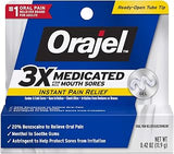 Orajel 3X Mouth Sores Medicated Pain Relief Gel, Extra Strength, 0.42 Oz