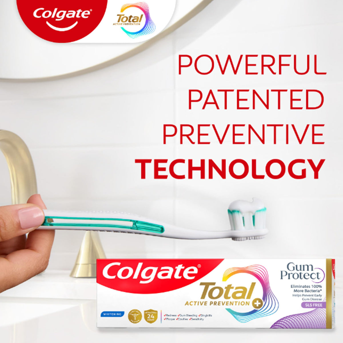 Total Gum Protect Whitening Toothpaste by Colgate – 3 Ounce (Pack of 1), Model 61044856