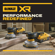 Sander, 20V MAX XR 5 in Random Orbital Sander, Cordless () by DEWALT – Black, Yellow, Model DCW211B