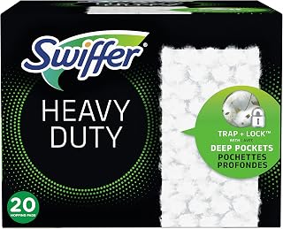 Swiffer Sweeper Heavy Duty Multi-Surface Dry Cloth Refills for Floor Sweeping & Cleaning, 20Count
