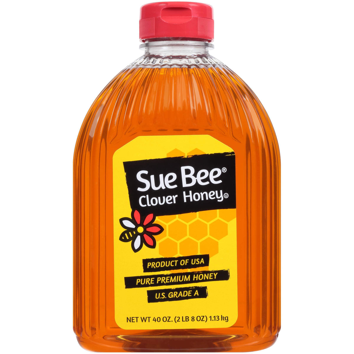 White Honey In Plastic6 Case 2.5 Pound by Sue Bee – 40 Ounces, Pack of 6