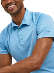 Men's Golf Series Short Sleeve Performance Polo Shirt – Polyester, Stream, Model 112363597