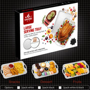 Gayimei Serving Platter, Melamine 20 x 13 Inch, White